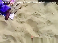 Cumming over hot teens at beach