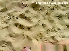 Cumming over hot teens at beach