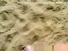 Cumming over hot teens at beach