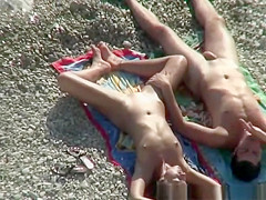 Nude woman sucks his balls and penis