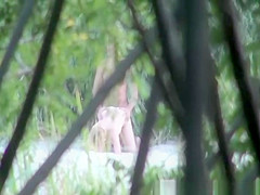 Horny nudist couple fucking