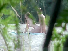 Horny nudist couple fucking