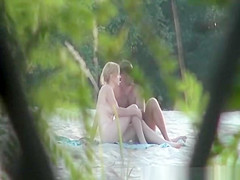 Horny nudist couple fucking