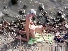 Big dick blowjob and beach fuck