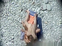Big tits nudist blowjob and beach fuck