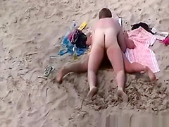 Pussy eating and fuck on beach