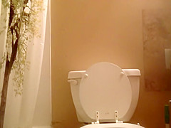 Hairy pissing pussy from down below