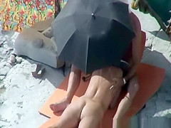 Nudist blowjob and pussy eating