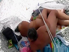 Mature woman fucked in the beach