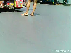 Trina flashing Broadway at the Beach vendors