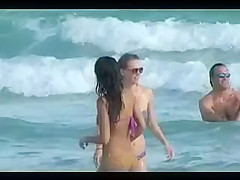 Jessica Alba - Purple Bikini Beach Voyeur