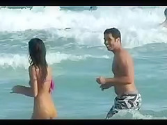Jessica Alba - Purple Bikini Beach Voyeur