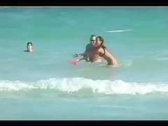 Jessica Alba - Purple Bikini Beach Voyeur