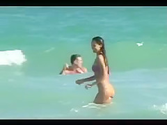 Jessica Alba - Purple Bikini Beach Voyeur