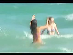 Jessica Alba - Purple Bikini Beach Voyeur