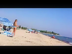 Blond Greek Ass at the beach