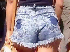 Voyeured two sexy asses at beach part 3