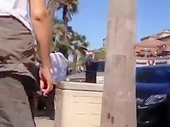 Voyeured two sexy asses at beach part 3