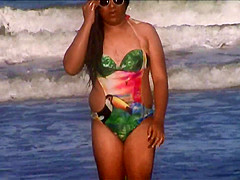 hot spanish beach body spy, hairy crotch shot 154