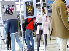 Beautiful red hair women - exibition