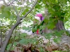 Horny amateur BBW, Outdoor adult clip
