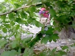 Horny amateur BBW, Outdoor adult clip