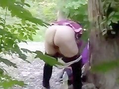 Horny amateur BBW, Outdoor adult clip