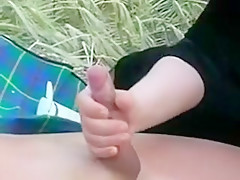 Crazy homemade Handjobs, Outdoor porn scene