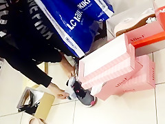 Best hosed shoe shopping gf and other girls
