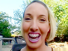 Exotic pornstar Fiona Cheeks in horny blowjob, outdoor porn clip