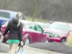 Public edging & ejaculation watching spandex wrapped buns