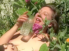 Incredible amateur Masturbation, Brunette porn scene