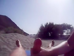 Incredible amateur Beach, POV sex video
