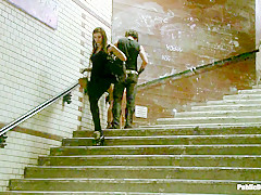 Euro Babe Disgraced In The Streets - PublicDisgrace