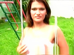 Crazy pornstar Mandy Bright in amazing threesomes, outdoor adult clip