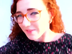 Hot redhead fucked on car
