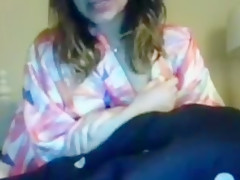 Tight girl playing the game