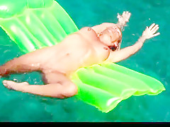 Hot blonde milf naked in ocean on public beach part 2