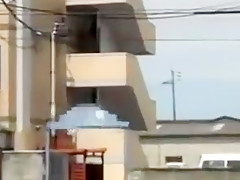 Bold japanese woman flashing   fucking in public