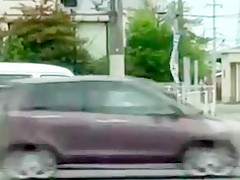 Bold japanese woman flashing   fucking in public