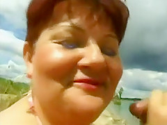 Exotic Grannies, Outdoor porn scene