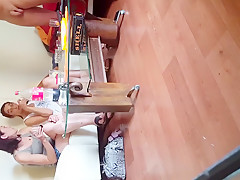 Flashing my cock in front of girlfriends