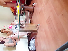 Flashing my cock in front of girlfriends