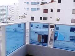 Kloe dancing in the balcony
