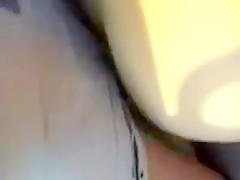 Hot blonde blows  fucks and gets creamed in a tractor