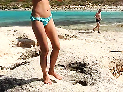 Cute cabdid model bikini slip