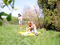 Horny pornstar in hottest brunette, outdoor sex video