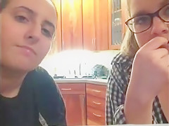 Pink tank top - friends flashing tits