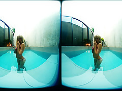 Blonde Asian With Big Tits In Pool - VRPussyVision