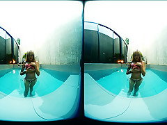 Blonde Asian With Big Tits In Pool - VRPussyVision